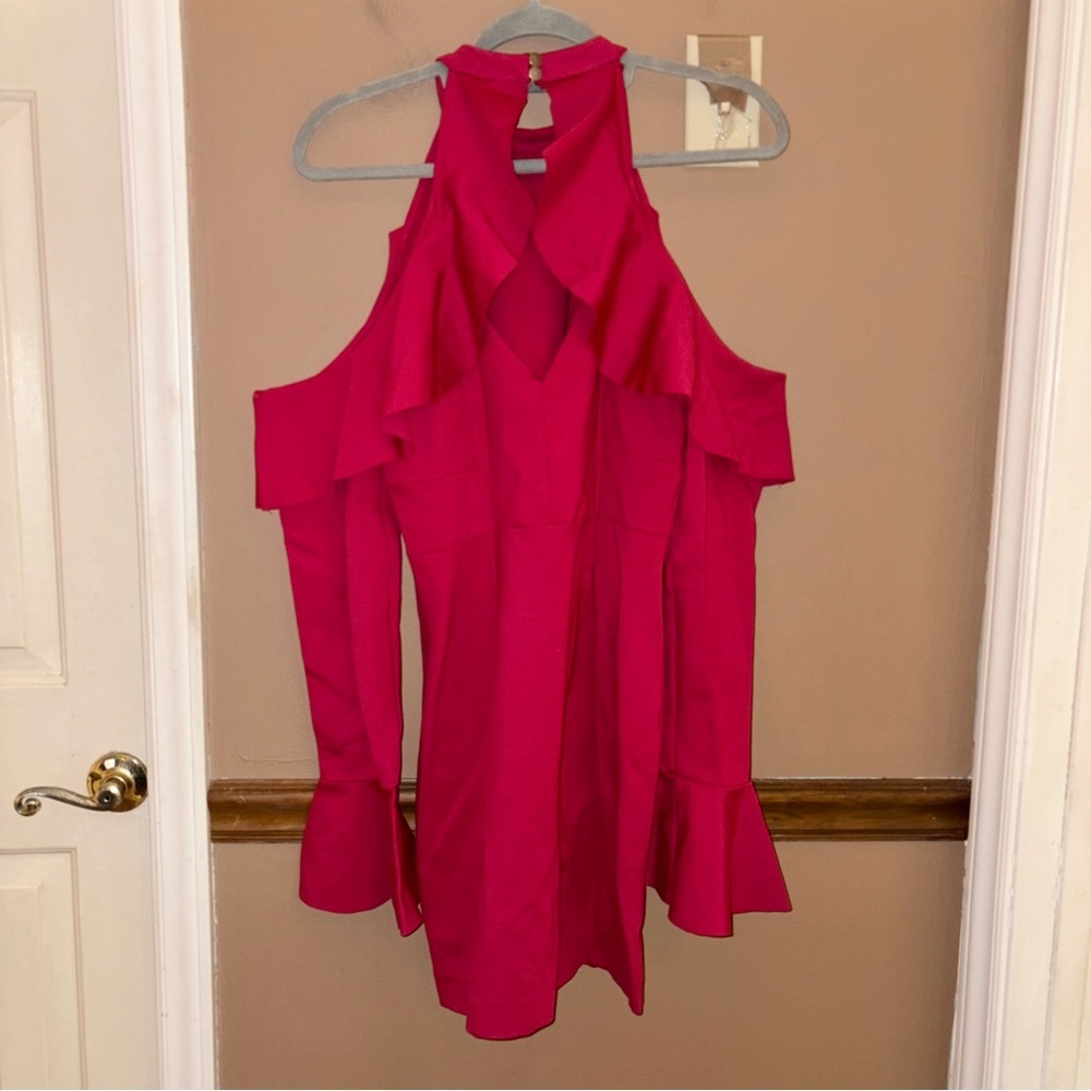 Free People Sweet Talk Mini Dress raspberry‎ pink size medium - Picture 4 of 7